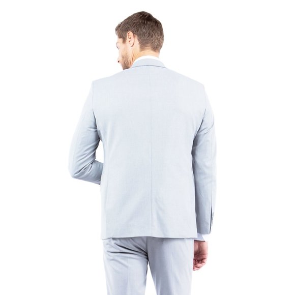 4-Way Stretch Mens Suit Set, 3-Piece Grey - Picture 4 of 7